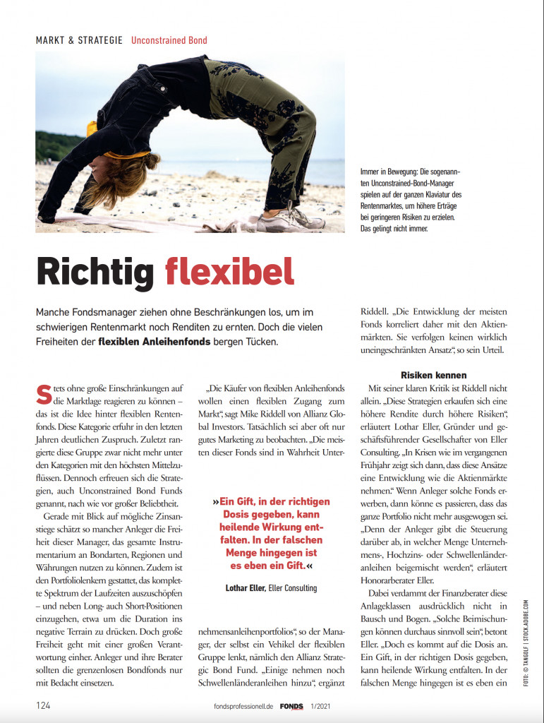 Artikel 'Richtig flexibel' im Fonds Professionell