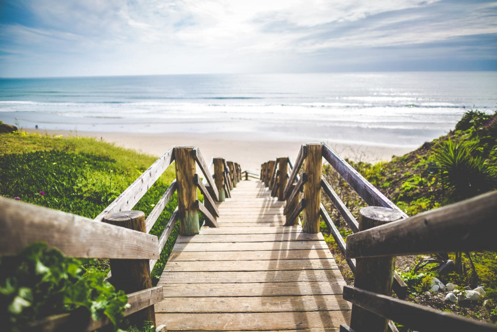 Treppe zum Strand