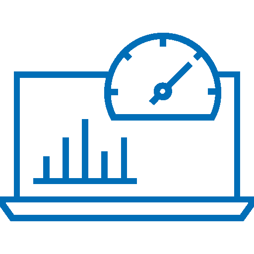 Grafik Laptop mit Auswertung